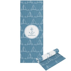 Rope Sail Boats Yoga Mat - Printable Front and Back (Personalized)