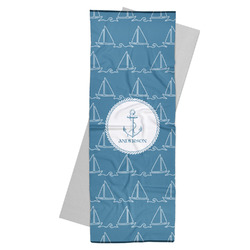 Rope Sail Boats Yoga Mat Towel (Personalized)