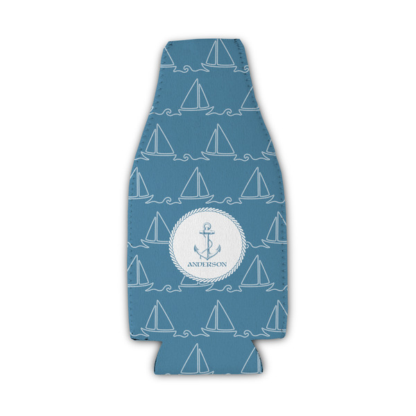 Custom Rope Sail Boats Zipper Bottle Cooler (Personalized)