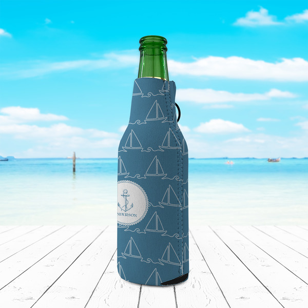 Rope Sail Boats Zipper Bottle Cooler - LIFESTYLE
