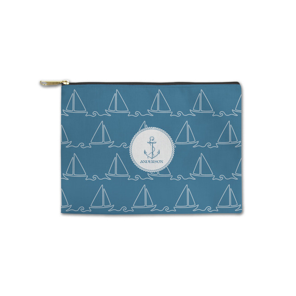 Custom Rope Sail Boats Zipper Pouch - Small - 8.5"x6" (Personalized)