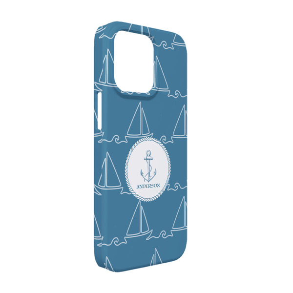 Custom Rope Sail Boats iPhone Case - Plastic - iPhone 13 (Personalized)