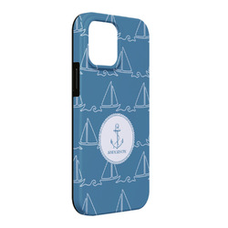 Rope Sail Boats iPhone Case - Rubber Lined - iPhone 13 Pro Max (Personalized)