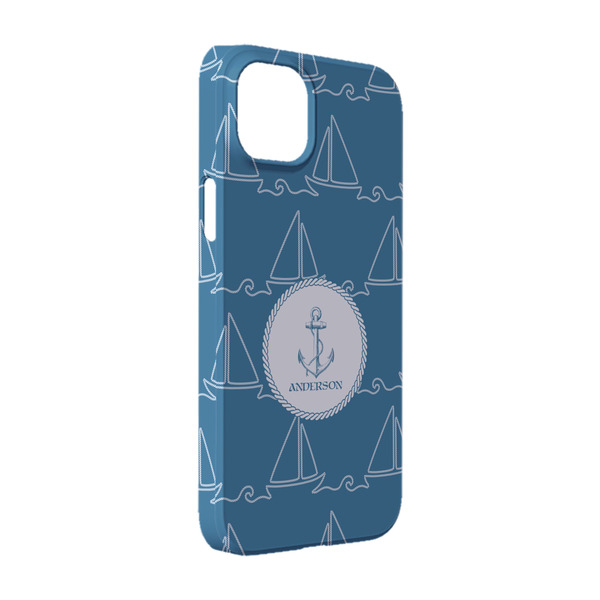 Custom Rope Sail Boats iPhone Case - Plastic - iPhone 14 (Personalized)