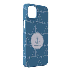 Rope Sail Boats iPhone Case - Plastic - iPhone 14 Plus (Personalized)