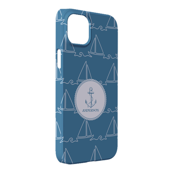 Custom Rope Sail Boats iPhone Case - Plastic - iPhone 14 Plus (Personalized)