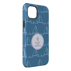 Rope Sail Boats iPhone Case - Rubber Lined - iPhone 14 Plus (Personalized)
