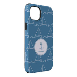 Rope Sail Boats iPhone Case - Rubber Lined - iPhone 14 Pro Max (Personalized)