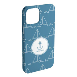 Rope Sail Boats iPhone Case - Plastic - iPhone 15 Plus (Personalized)