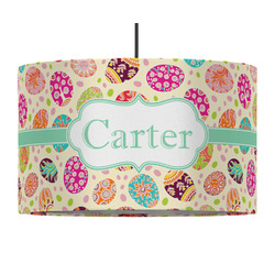 Easter Eggs 12" Drum Pendant Lamp - Fabric (Personalized)