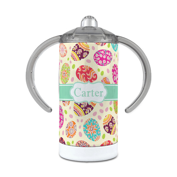 Custom Easter Eggs 12 oz Stainless Steel Sippy Cup (Personalized)