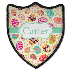 Easter Eggs Iron On Shield Patch B w/ Name or Text