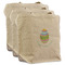Easter Eggs 3 Reusable Cotton Grocery Bags - Front View