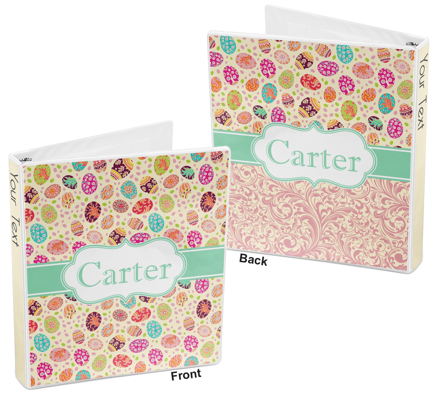 Custom Easter Eggs 3Ring Binder 1 inch (Personalized) YouCustomizeIt