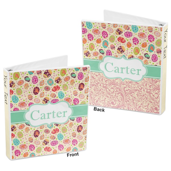 Easter Eggs 3-Ring Binder Front and Back