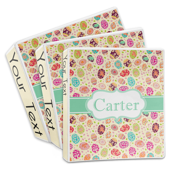 Custom Easter Eggs 3-Ring Binder (Personalized)