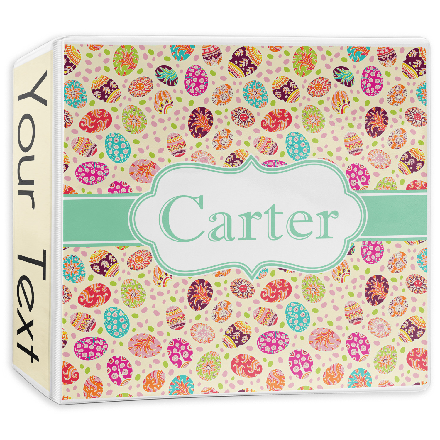 Easter Eggs 3Ring Binder 3 inch (Personalized) YouCustomizeIt