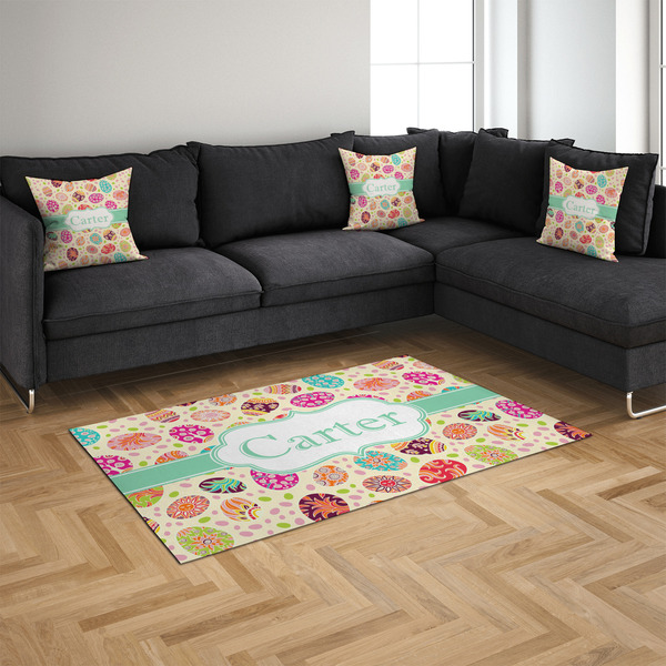 Easter Eggs 4'x6' Indoor Area Rugs - IN CONTEXT