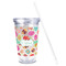 Easter Eggs Acrylic Tumbler - Full Print - Front straw out