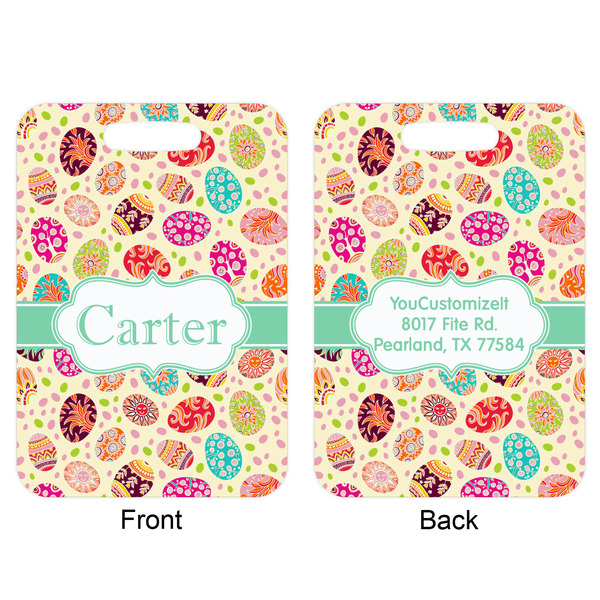 Easter Eggs Aluminum Luggage Tag (Front + Back)