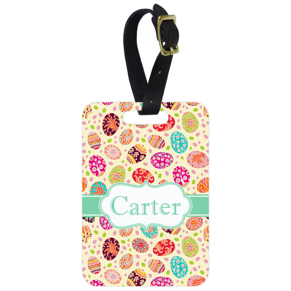 Custom Easter Eggs Metal Luggage Tag w/ Name or Text