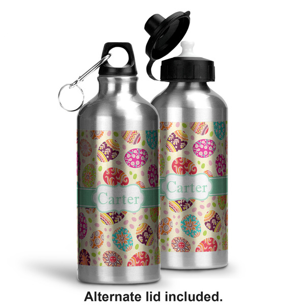 Easter Eggs Aluminum Water Bottle - Alternate lid options