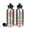 Easter Eggs Aluminum Water Bottle - Front and Back