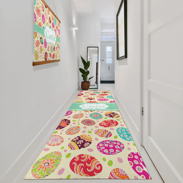 Easter Eggs Area Rug Sizes - In Context (vertical)