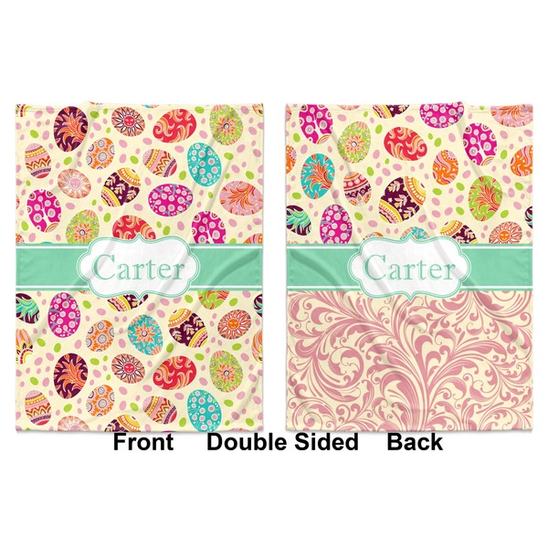 Easter Eggs Baby Blanket (Double Sided - Printed Front and Back)