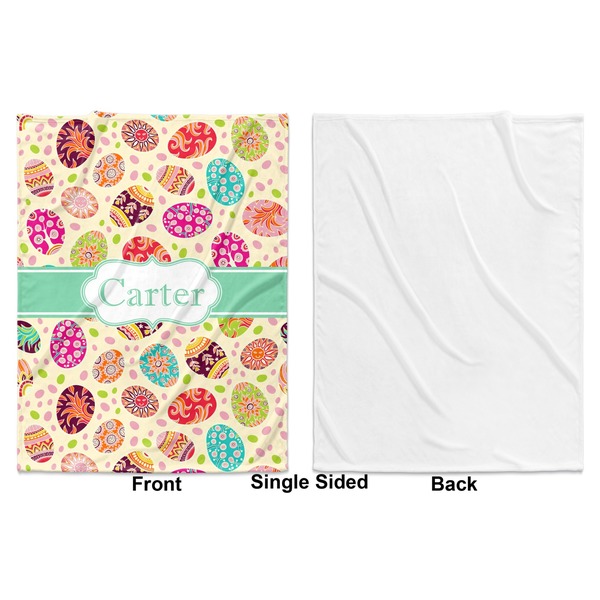 Easter Eggs Baby Blanket (Single Side - Printed Front, White Back)