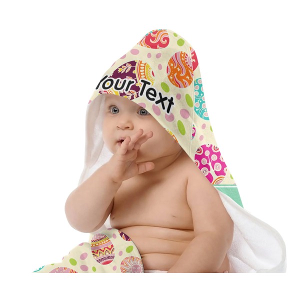 Easter Eggs Baby Hooded Towel on Child