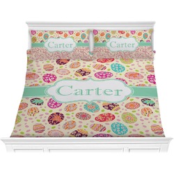 Easter Eggs Comforter Set - King (Personalized)