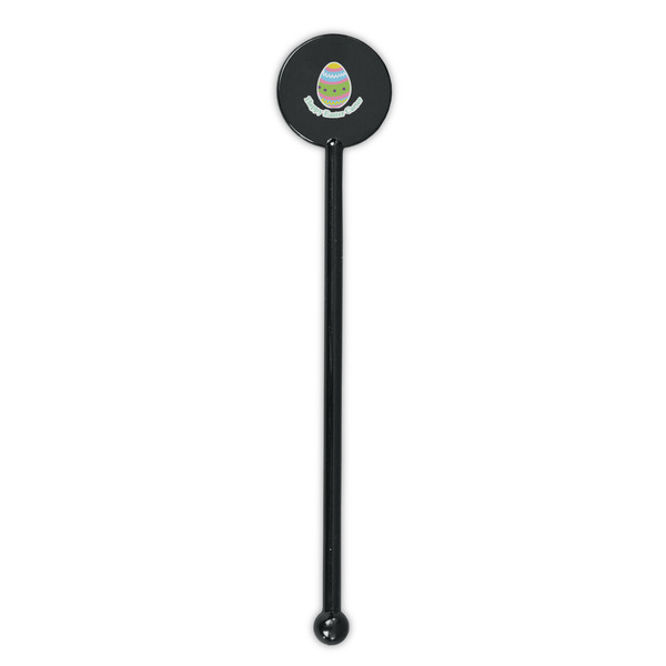 Easter Eggs Black Plastic 5.5" Stir Stick - Round - Single Stick
