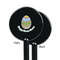 Easter Eggs Black Plastic 5.5" Stir Stick - Single Sided - Round - Front & Back