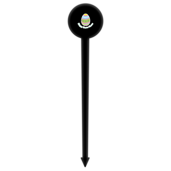 Easter Eggs Black Plastic 6" Food Pick - Round - Single Pick
