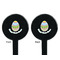 Easter Eggs Black Plastic 7" Stir Stick - Double Sided - Round - Front & Back