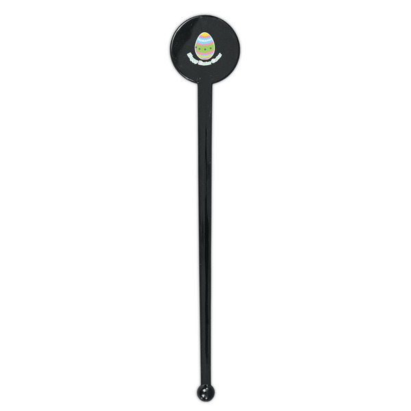 Easter Eggs Black Plastic 7" Stir Stick - Round - Single Stick