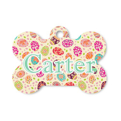 Easter Eggs Bone Shaped Dog ID Tag - Small (Personalized)