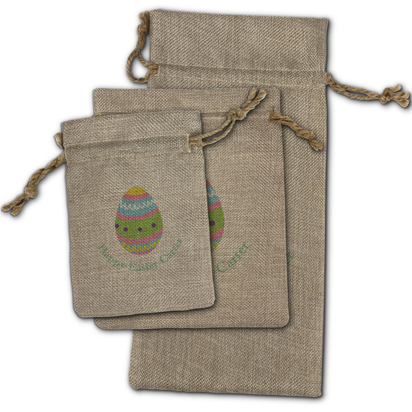 Easter Eggs Burlap Gift Bags - (PARENT MAIN) All Three