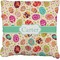 Easter Eggs Faux-Linen Throw Pillow 20" (Personalized)