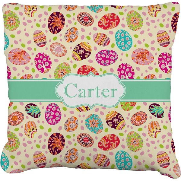 Custom Easter Eggs Faux-Linen Throw Pillow 26" (Personalized)