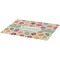 Easter Eggs Burlap Placemat (Angle View)