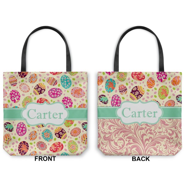 Easter Eggs Canvas Tote - Front and Back