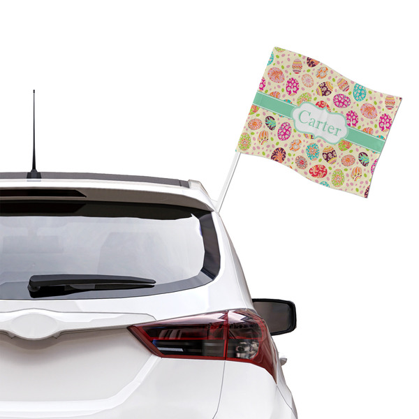 Easter Eggs Car Flag - Large - LIFESTYLE