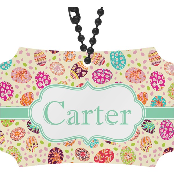 Custom Easter Eggs Rear View Mirror Ornament (Personalized)