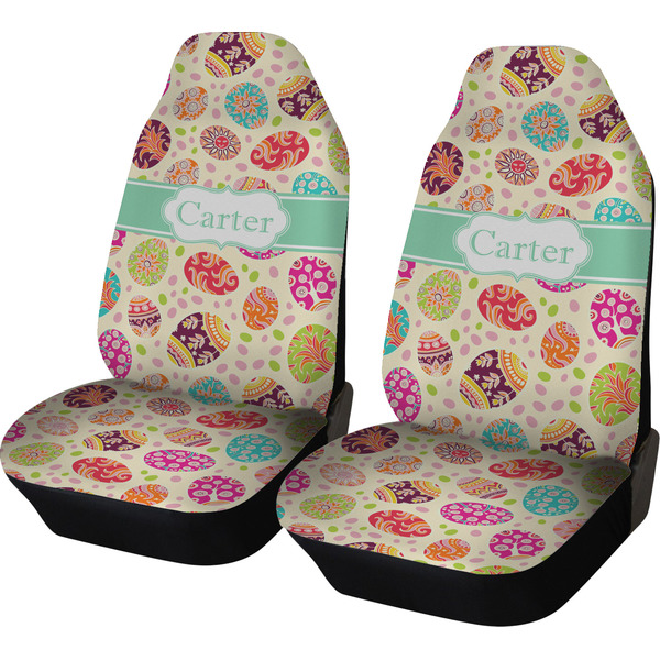 Custom Easter Eggs Car Seat Covers (Set of Two) (Personalized)