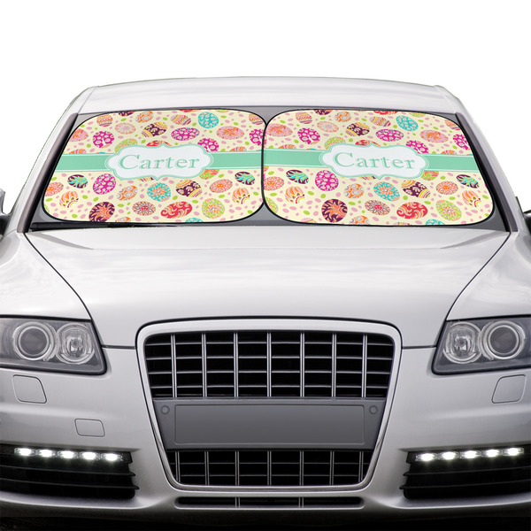 Easter Eggs Car Sun Shades - IN CONTEXT