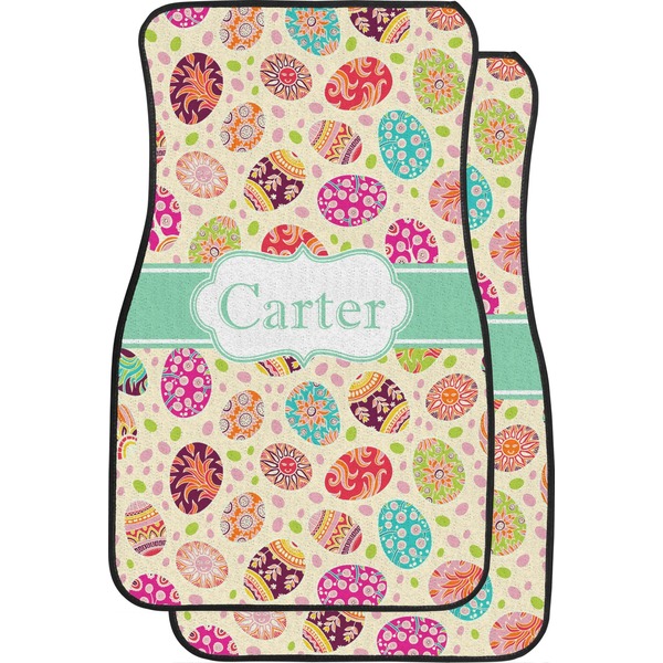 Custom Easter Eggs Car Floor Mats (Front Seat) (Personalized)