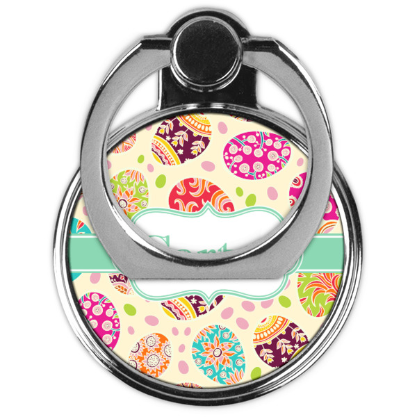 Easter Eggs Cell Phone Ring Stand & Holder - Front (Collapsed)