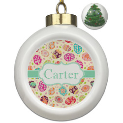 Easter Eggs Ceramic Ball Ornament - Christmas Tree (Personalized)
